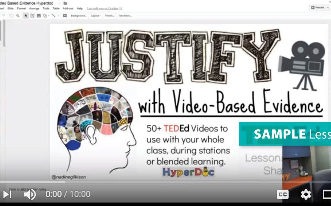 Strengthen textual evidence for video-based texts while writing on a screen