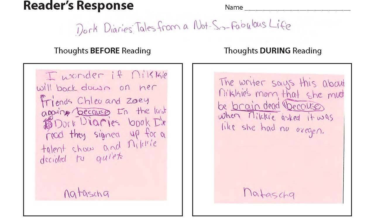 Easily Assess Reader Thinking with this Simple Handout