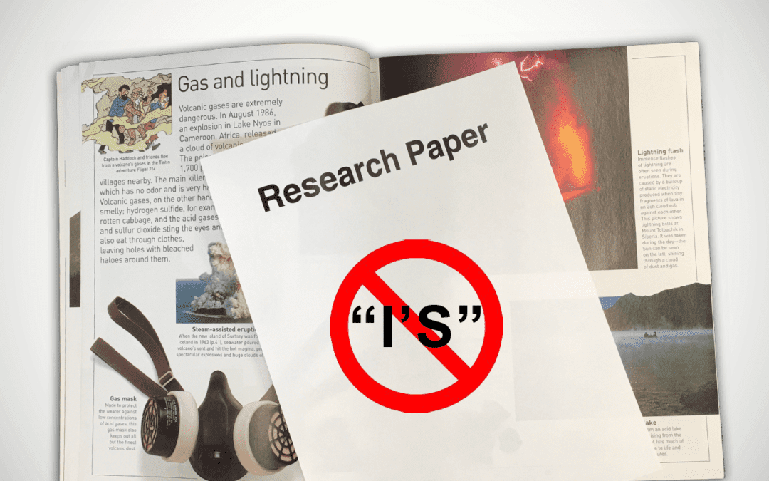 Remove pronoun “I” in research paper