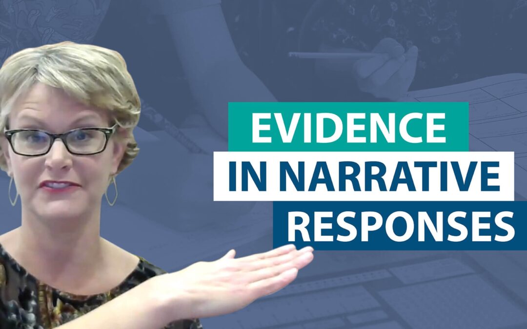 Incorporate evidence in a narrative response