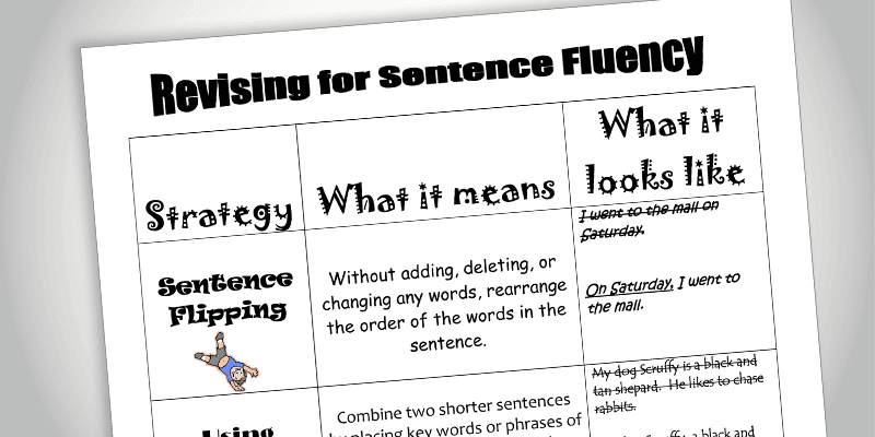 Boost writers’ sentence fluency with specific strategies