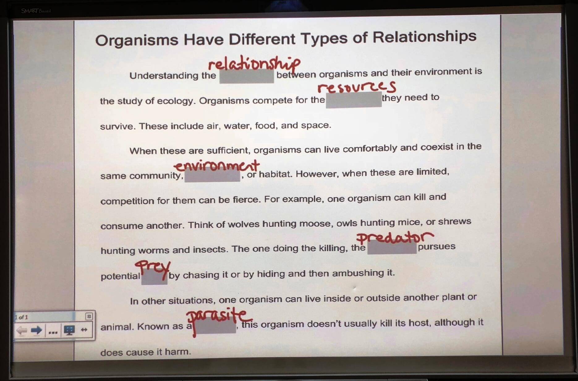 Cloze Passage: Smartboard Step 2 Cloze Passage: Smartboard Step 2