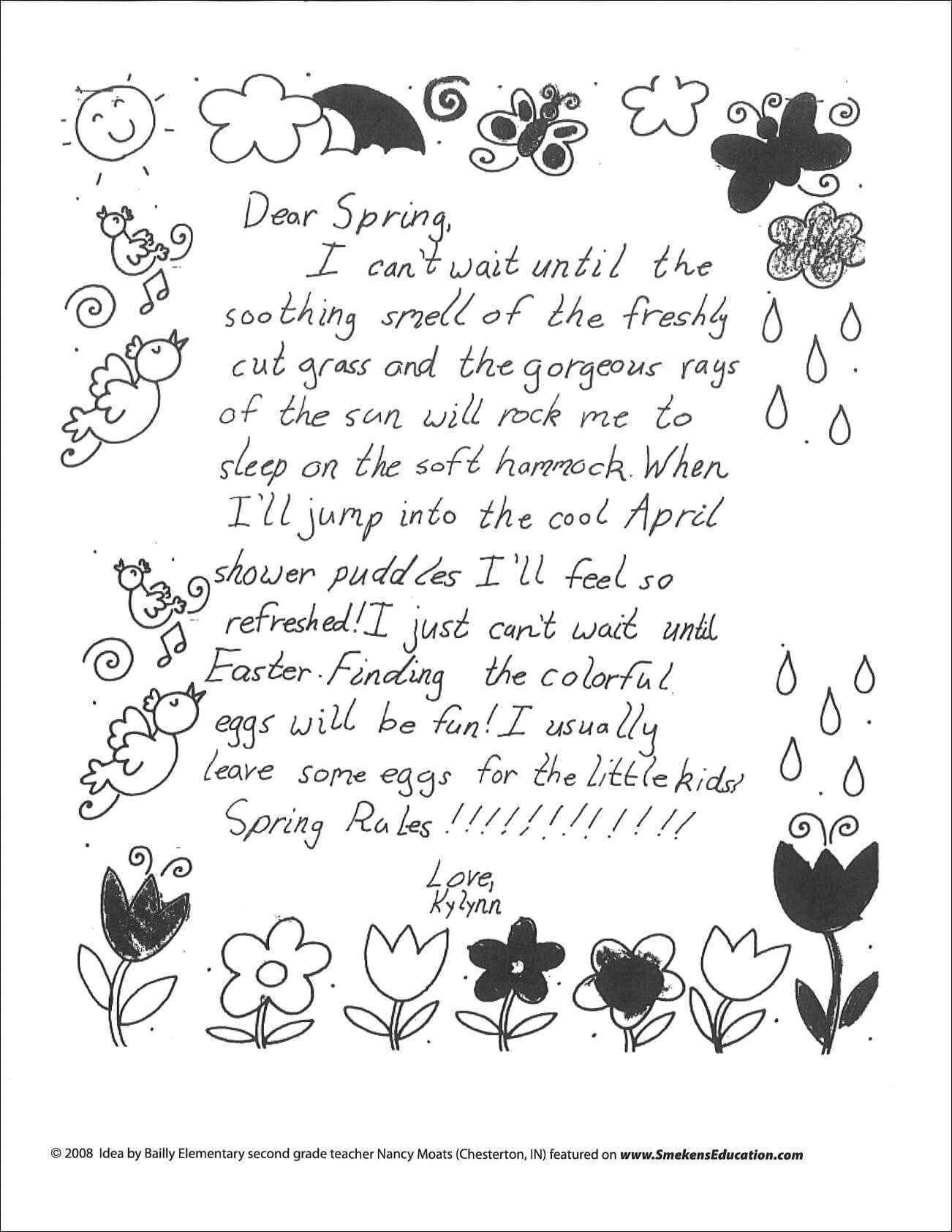 Spring Letter - Build a Sense of Audience with Letter Writing