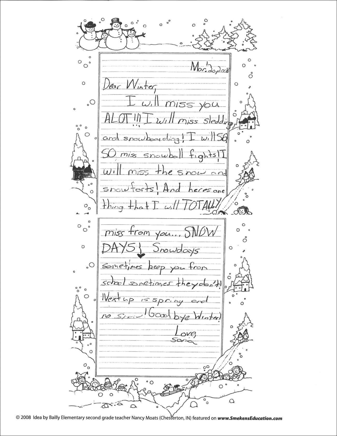 Winter Letter - Build a Sense of Audience with Letter Writing