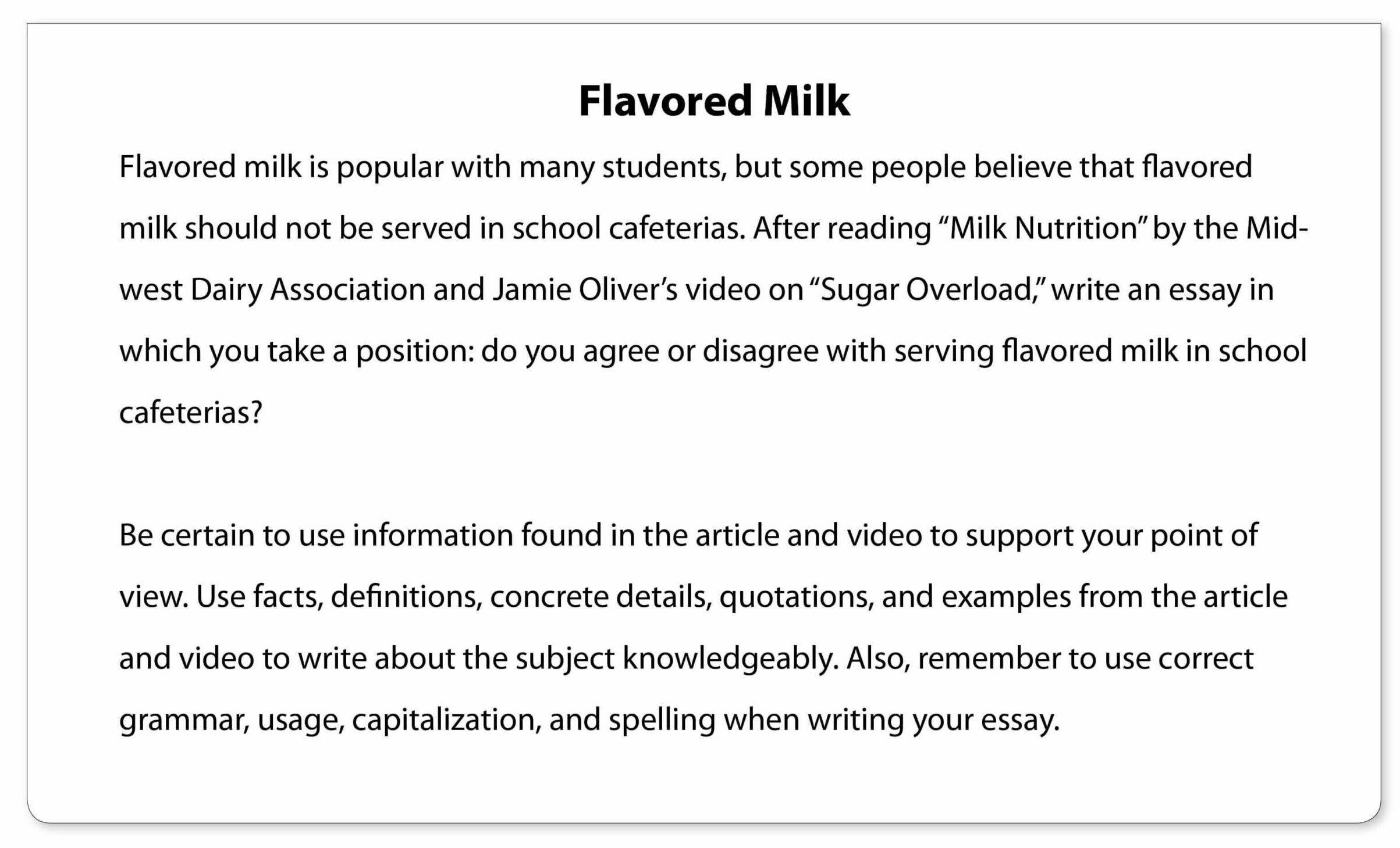 Prompt: Flavored Milk Original - Downloadable Resource