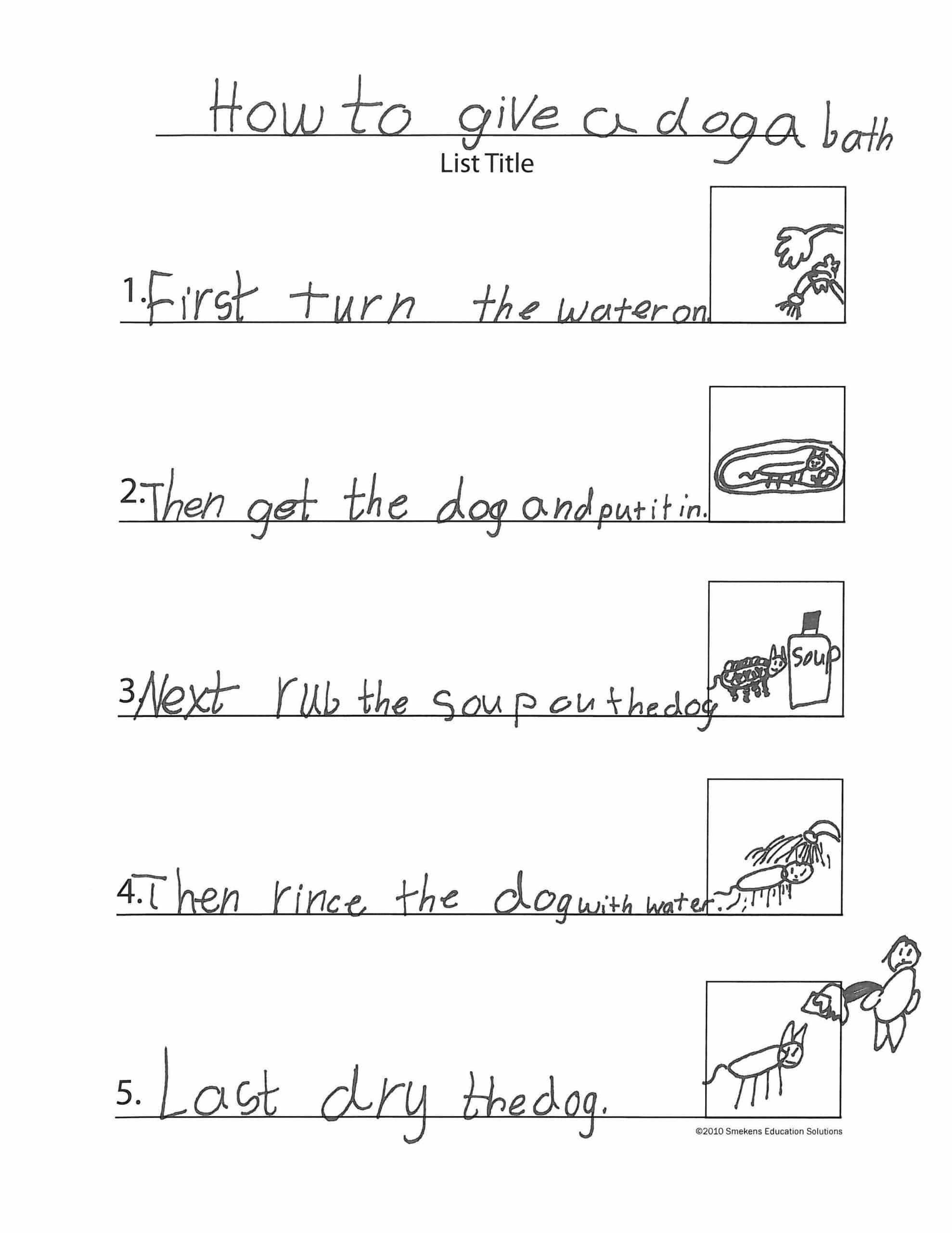 Transitions: How to Give a Dog a Bath - Student Sample Transitions: How to Give a Dog a Bath - Student Sample