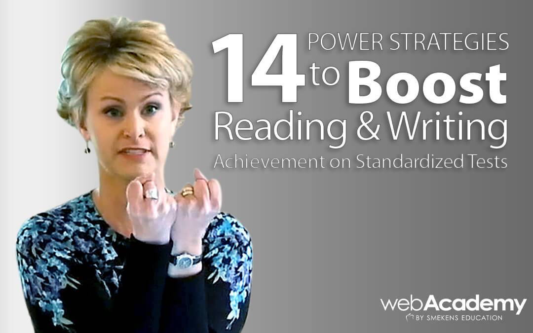 14 Power Strategies to Boost Reading & Writing Achievement on Standardized Tests teacher workshop