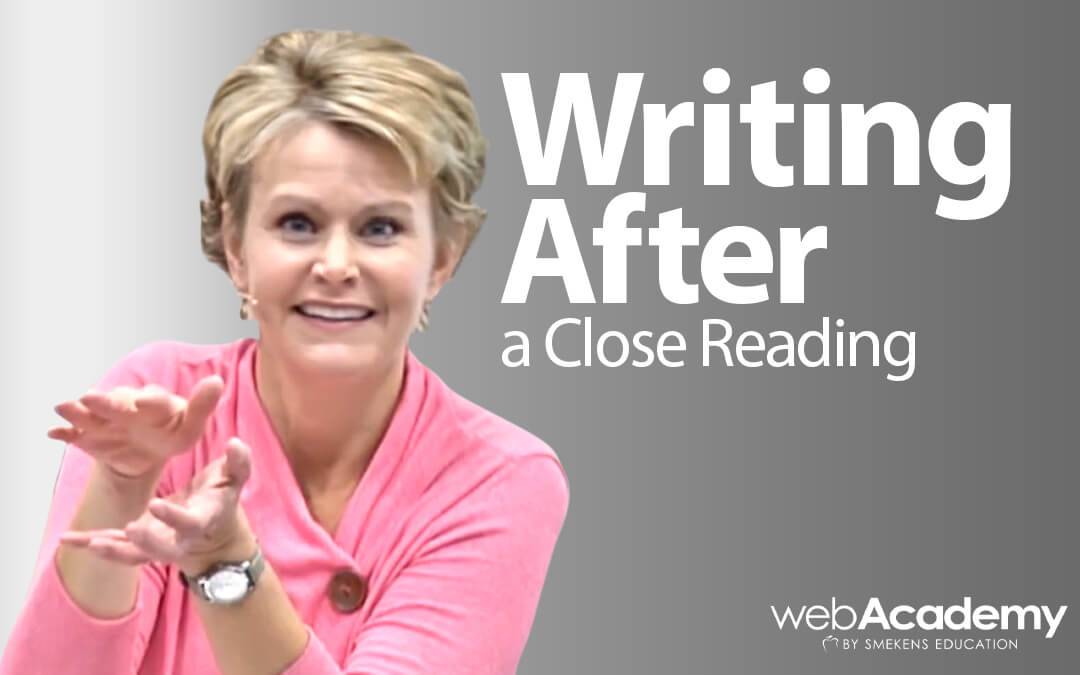 Online teacher workshop: Writing After a Close Reading