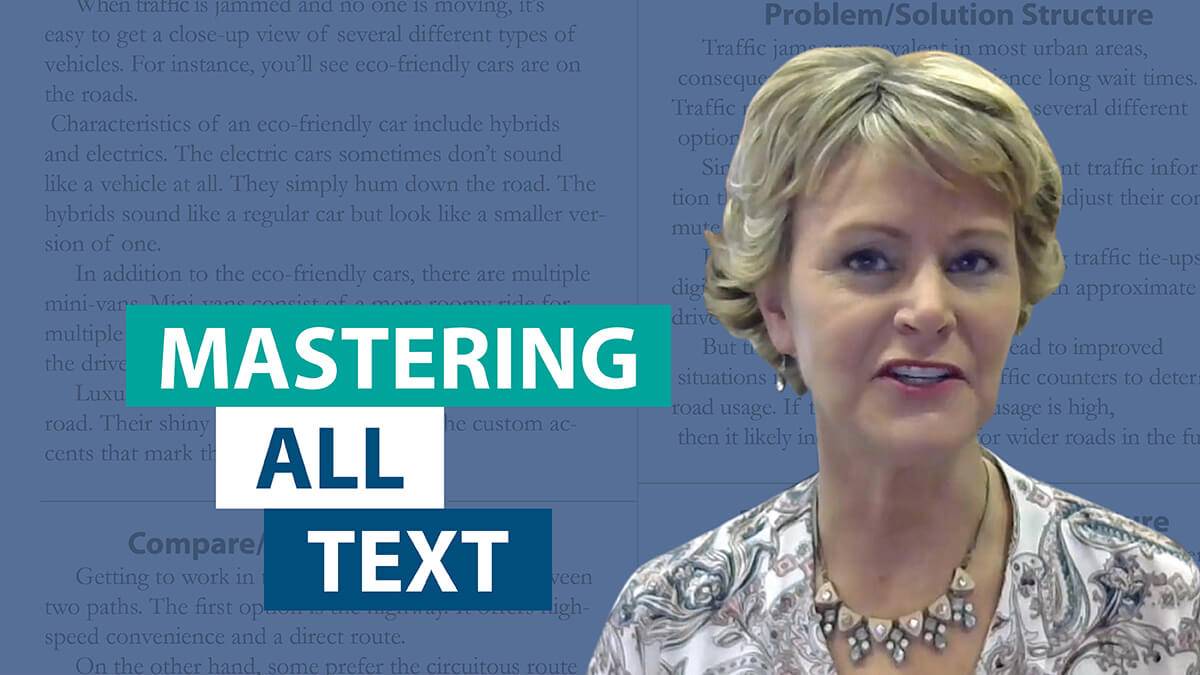 Introduce a new comprehension skill with the right text
