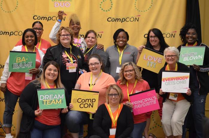 A group of teachers at CompCON Reading Comprehension Conference