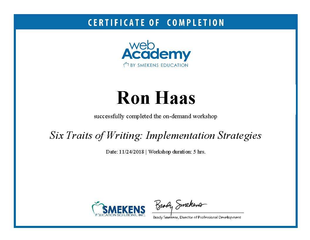 PD completion certificates