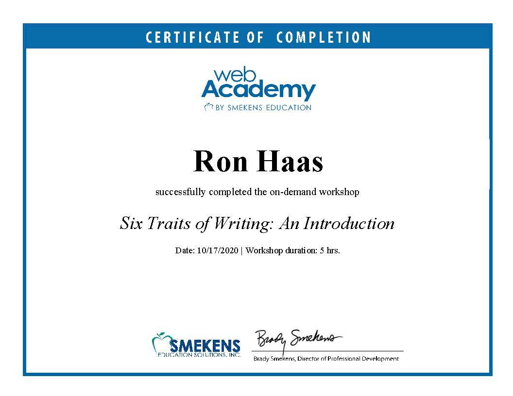 PD completion certificates