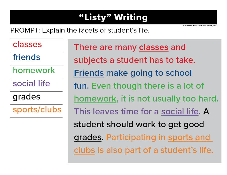 "Listy" Color-Coded First Draft
