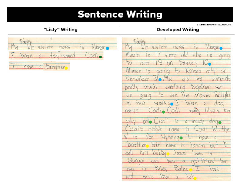 Sentence Writing Example