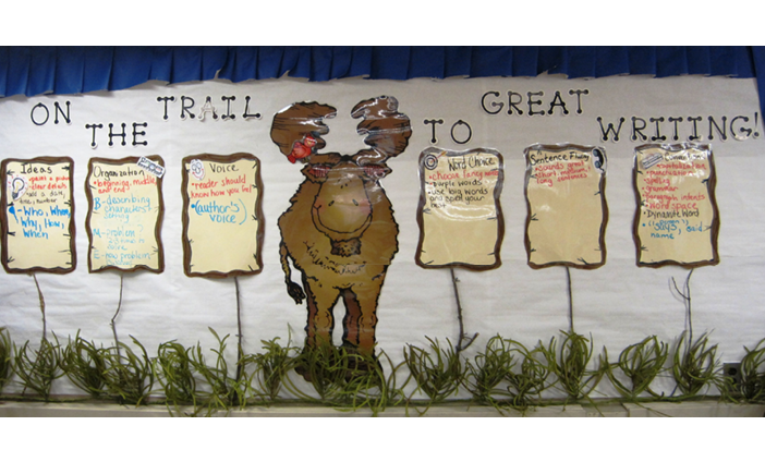 6-Traits Bulletin Board Display - Holly Jones - On the Trail to Good Writing