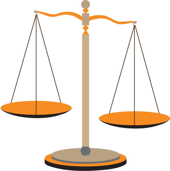 Argumentative Writing - Balanced Scales (Organge) Graphic Icon