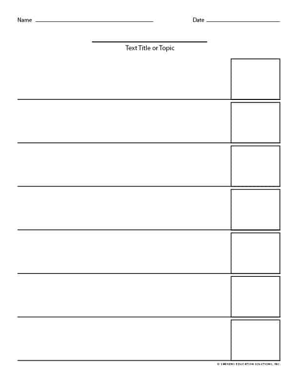 List-Writing Graphic Organizer Template