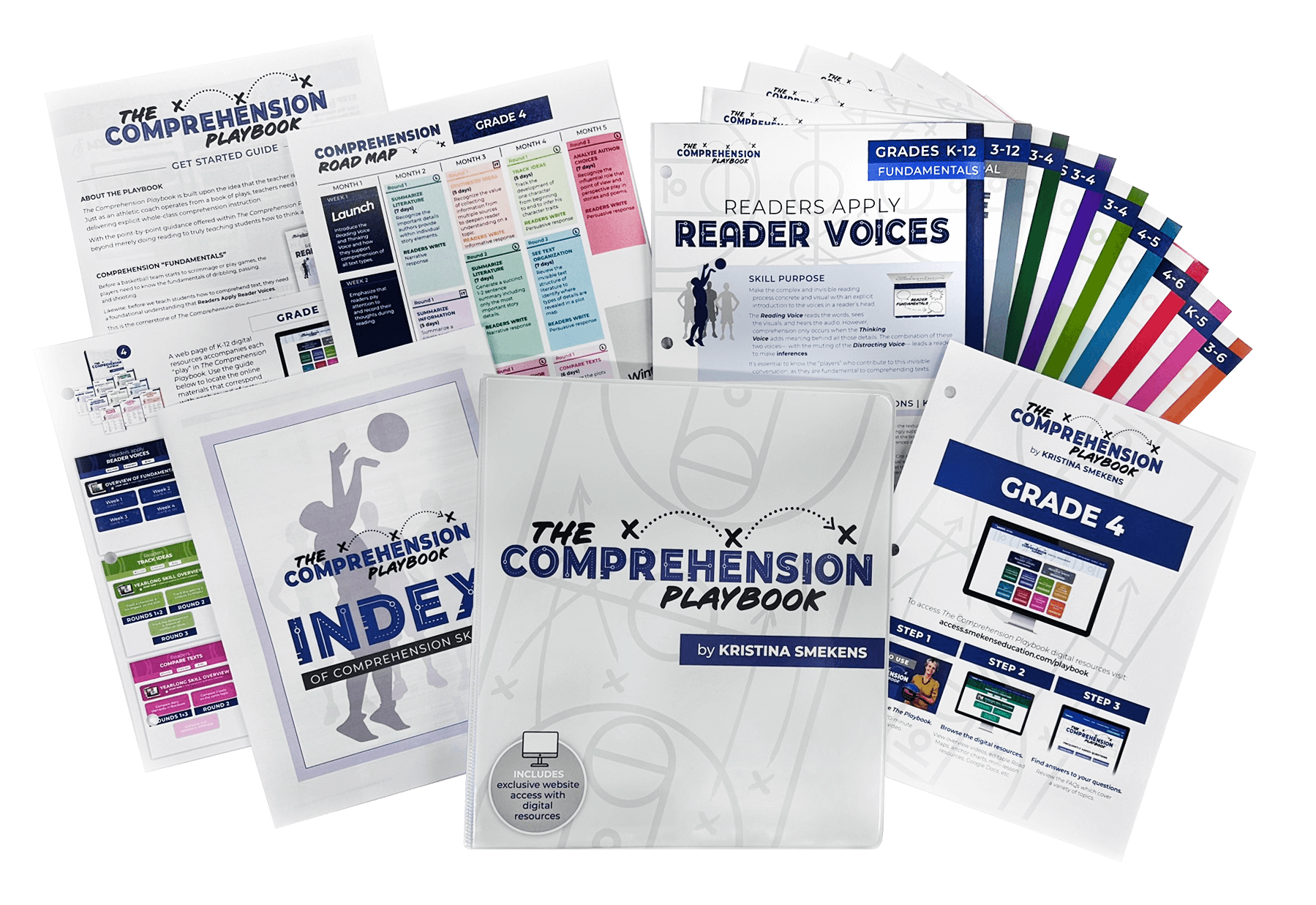 The Comprehension Playbook - Binder and Plays displayed