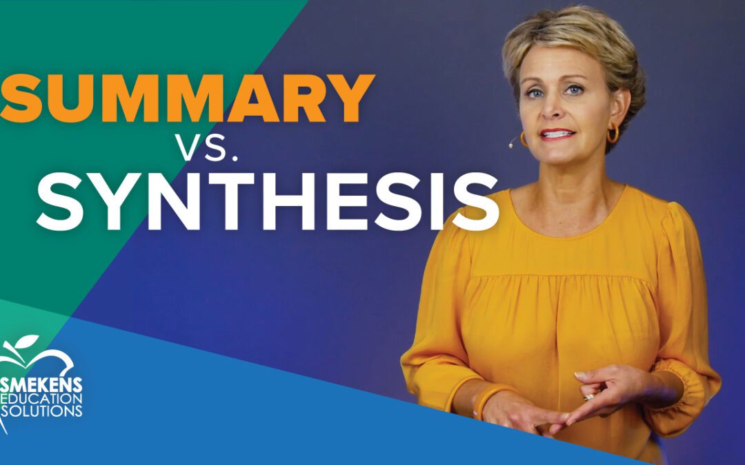 Clarify summary versus synthesis