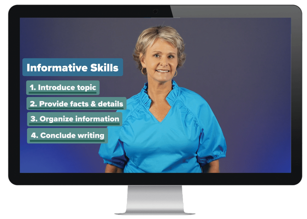 Teach Writing PD_Kristina on monitor Teach Writing Mini-Series