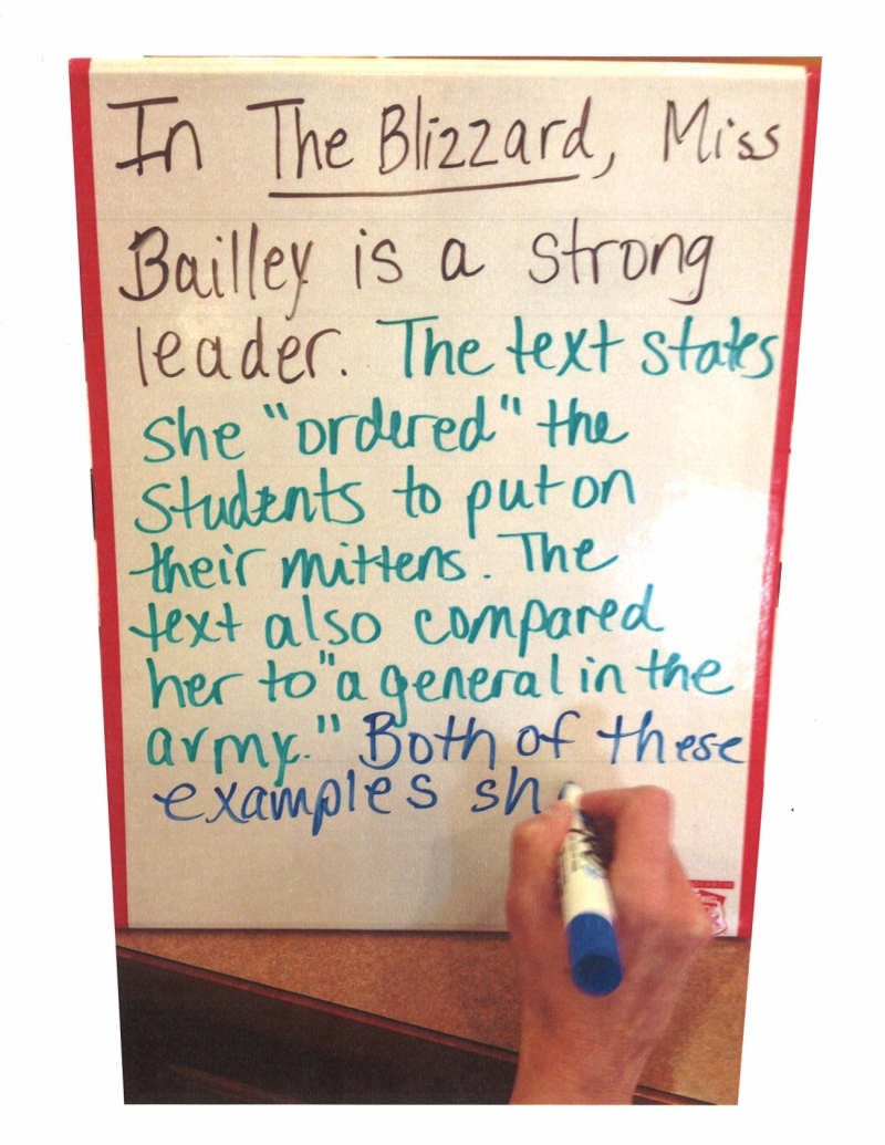 Constructed-response writing - teacher as scribe - The Blizzard example Constructed-response writing - teacher as scribe - The Blizzard example