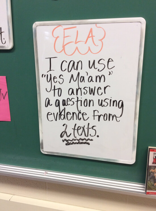 Constructed-response writing - ELA - Use Yes, MA'AM to answer question - include evidence Constructed-response writing - ELA - Use Yes, MA'AM to answer question - include evidence